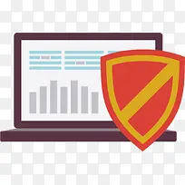 矢量图盾牌笔记本电脑-空若网 矢量图盾牌笔记本电脑-空若网