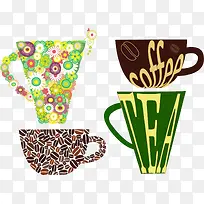 花瓣装饰的杯子-空若网 花瓣装饰的杯子-空若网