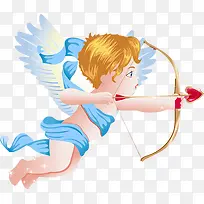 手绘蓝色卡通爱心小人-空若网 手绘蓝色卡通爱心小人-空若网