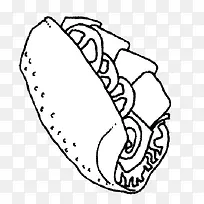 热狗简笔画食物图案-空若网 热狗简笔画食物图案-空若网