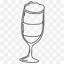 手绘线条啤酒杯子-空若网 手绘线条啤酒杯子-空若网