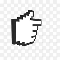 矢量黑色手指箭头-空若网 矢量黑色手指箭头-空若网