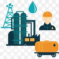 石油开采图标素材-空若网 石油开采图标素材-空若网