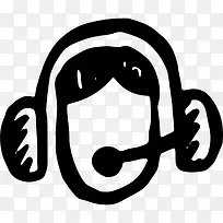 耳机和麦克风图标-空若网 耳机和麦克风图标-空若网