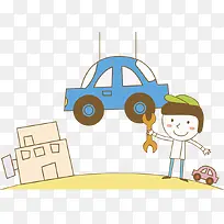 维修汽车手绘-空若网 维修汽车手绘-空若网