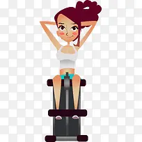 卡通手绘健身达人人物插画-空若网 卡通手绘健身达人人物插画-空若网