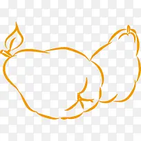 线条鸭梨-空若网 线条鸭梨-空若网