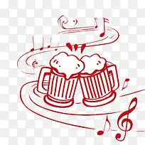 新年线条插画-空若网 新年线条插画-空若网