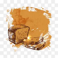 面包 线条 矢量图 食物 背景装饰-空若网 面包 线条 矢量图 食物 背景装饰-空若网