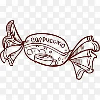 手绘棕色糖果-空若网 手绘棕色糖果-空若网