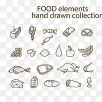 矢量食物图标-空若网 矢量食物图标-空若网