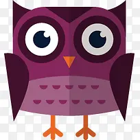 可爱紫色小鹰动物-空若网 可爱紫色小鹰动物-空若网