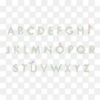 时尚植物字母-空若网 时尚植物字母-空若网