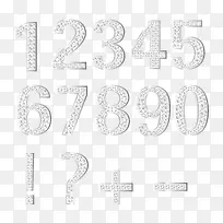 钻石立体银色数字符号-空若网 钻石立体银色数字符号-空若网