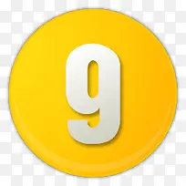黄色的数字序号9图标-空若网 黄色的数字序号9图标-空若网