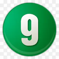 绿色的数字序号9图标-空若网 绿色的数字序号9图标-空若网