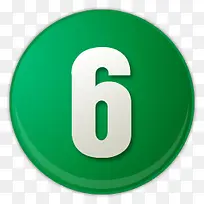 绿色的数字序号6图标-空若网 绿色的数字序号6图标-空若网