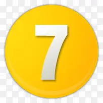黄色的数字序号7图标-空若网 黄色的数字序号7图标-空若网