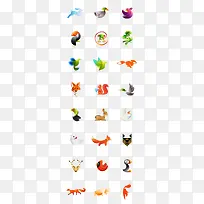 扁平化动物logo-空若网 扁平化动物logo-空若网