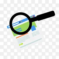 矢量卡通简洁扁平化文件放大镜-空若网 矢量卡通简洁扁平化文件放大镜-空若网