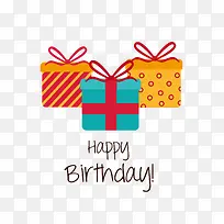 彩色手绘生日礼物插画素材-空若网 彩色手绘生日礼物插画素材-空若网