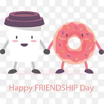 粉色甜甜圈咖啡朋友-空若网 粉色甜甜圈咖啡朋友-空若网