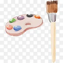 开学季画画工具黄色调色盘-空若网 开学季画画工具黄色调色盘-空若网