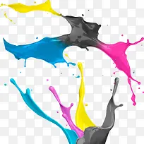 喷溅的彩色颜料-空若网 喷溅的彩色颜料-空若网