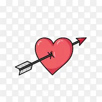 卡通被射箭的心免抠素材-空若网 卡通被射箭的心免抠素材-空若网
