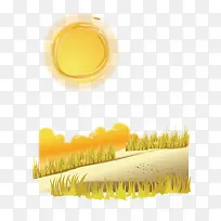 矢量金秋田野素材-空若网 矢量金秋田野素材-空若网