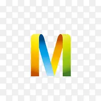 时尚渐变色字母M免抠素材-空若网 时尚渐变色字母M免抠素材-空若网