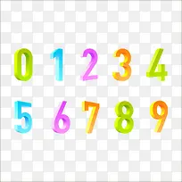 五颜六色的立体数字-空若网 五颜六色的立体数字-空若网