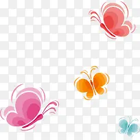 彩色蝴蝶漂浮-空若网 彩色蝴蝶漂浮-空若网