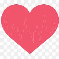 红色爱心心电效果-空若网 红色爱心心电效果-空若网