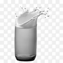 从杯子里喷洒出来的牛奶-空若网 从杯子里喷洒出来的牛奶-空若网