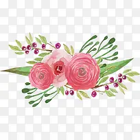 水彩花朵装饰背景-空若网 水彩花朵装饰背景-空若网