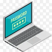 笔记本开机密码插画-空若网 笔记本开机密码插画-空若网