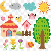 矢量手绘卡通图案-空若网 矢量手绘卡通图案-空若网