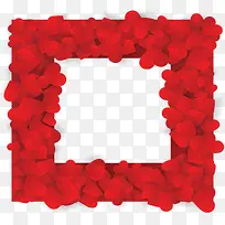 精美七夕节红色爱心边框-空若网 精美七夕节红色爱心边框-空若网