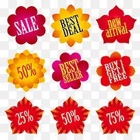 花瓣促销图标-空若网 花瓣促销图标-空若网