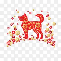 狗年剪纸免抠下载-空若网 狗年剪纸免抠下载-空若网
