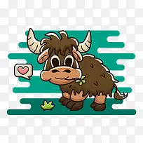 手绘生肖牛免抠下载-空若网 手绘生肖牛免抠下载-空若网