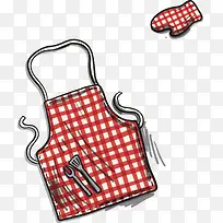 矢量围裙手套元素-空若网 矢量围裙手套元素-空若网
