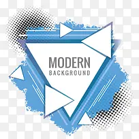 蓝色涂鸦三角边框-空若网 蓝色涂鸦三角边框-空若网