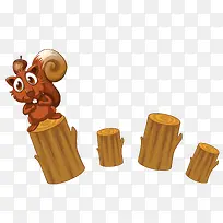 木桩松鼠PNG下载-空若网 木桩松鼠PNG下载-空若网