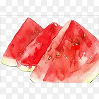 手绘红色西瓜-空若网 手绘红色西瓜-空若网