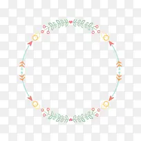 圆形对称植物边框-空若网 圆形对称植物边框-空若网