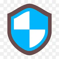 蓝色扁平化盾牌元素-空若网 蓝色扁平化盾牌元素-空若网