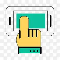 手绘手机和手-空若网 手绘手机和手-空若网