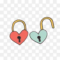 手绘爱心锁-空若网 手绘爱心锁-空若网
